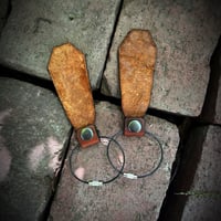 Image 2 of Leather Coffin Keychain- small