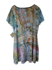 Image 3 of XXL 90's Babydoll Mini Dress in Earthy Geode Ice Dye