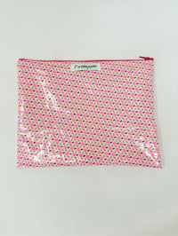 Image 1 of Pochette à maillots étoiles rose fluo
