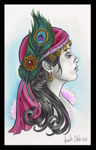 Image of Gypsy Lady- Peacock Print- Brenda Flatmo