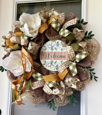 Image 2 of Magnolia welcome wreath 