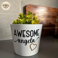 Image 4 of Custom Pun Pot - White 14cm