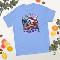 Image 8 of Retro American Sloth Flag Stars Unisex T-shirt