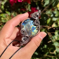 Image 3 of XL Labradorite “Portal” Pendant 🌈🌀