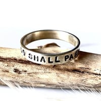 Image 4 of Handmade This Too Shall Pass Sterling Silver Stacking Ring 925