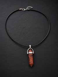 Image 2 of Mahogany Obsidian Point Pendant Necklace