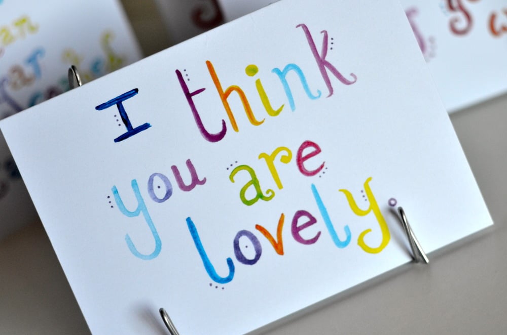 Image of I think you are lovely.