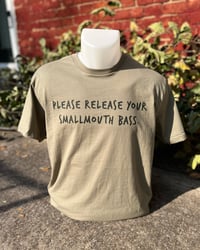 Image 1 of Light Olive “Release Your Smallmouth” Tee