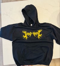 Image 1 of Miss Print Hoodie Yellow Logo one of a kind 