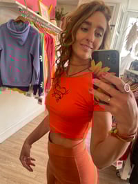 Image 4 of Taylor- fitted crop tee
