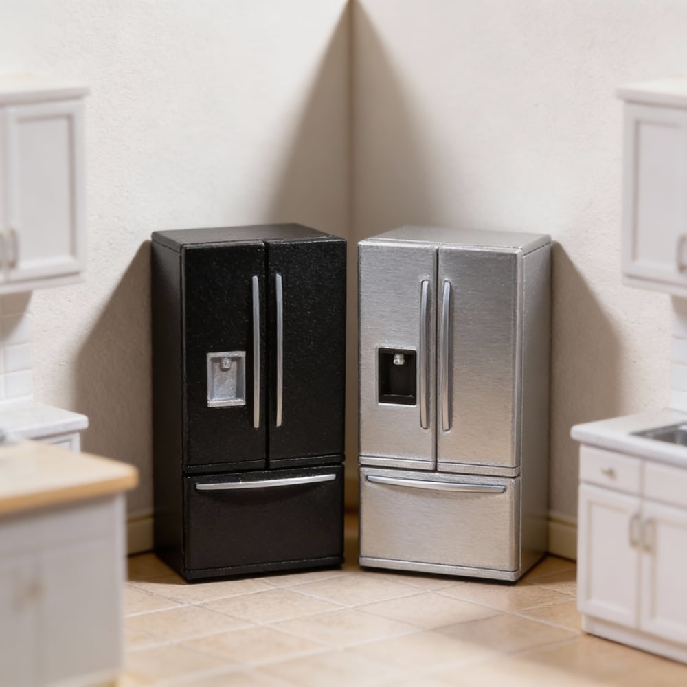 Image of 1:12 Functional French Door Fridge with Drawer Freezer 