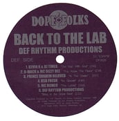 Image of "BACK TO THE LAB" Def Rhythm Productions LP ***SOLD OUT***