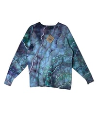Image 2 of S Unisex Adult Soft Long Sleeve Tee in Mermaid Geode Ice Dye