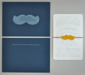 Image of Mustache Baby Shower Invitation - Custom