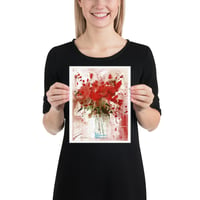 Image 2 of WATERCOLOR ART PRINT "Red Flowers"