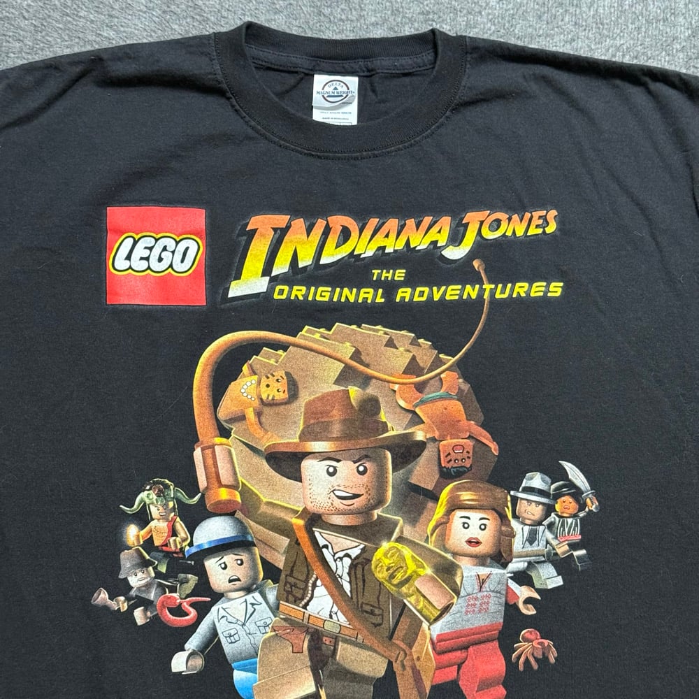 Image of 2000s Indiana Jones Lego Video Game Promo Graphic Tee (XL)