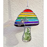 Rainbow and Real Leaf Mushroom