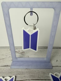 Image 2 of  BTS Logo NFC Keychain – Pre-Programmed