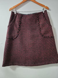 Image 1 of Blackred wool skirt-medium only