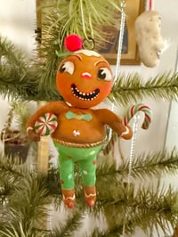 Gingerbread Guy with Peppermint and Candy Cane I