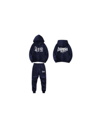 A Hunnid Hustles Sweatsuits (Navy and White)