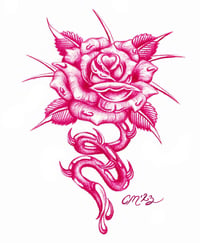 Pink Rose Print 