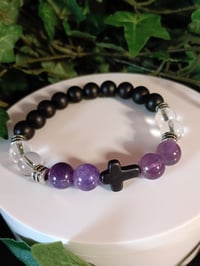 Image 5 of (1pc) Gemstone Cross Beads 