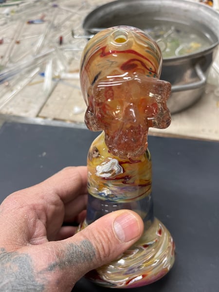 Image of DL X Jonny Carcass Collab Chaos Skull Dab Rig