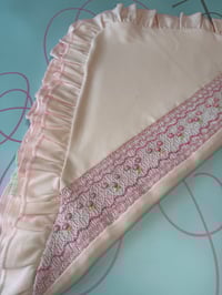 Image 1 of girls pink smocked blanket 