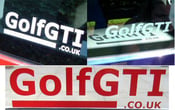 Image of golfgti.co.uk logo stickers