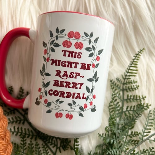 Image of This Might Be Raspberry Cordial Mug // 15 oz // Red