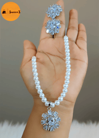 Image 4 of Riya_American Diamond Pearl Set 