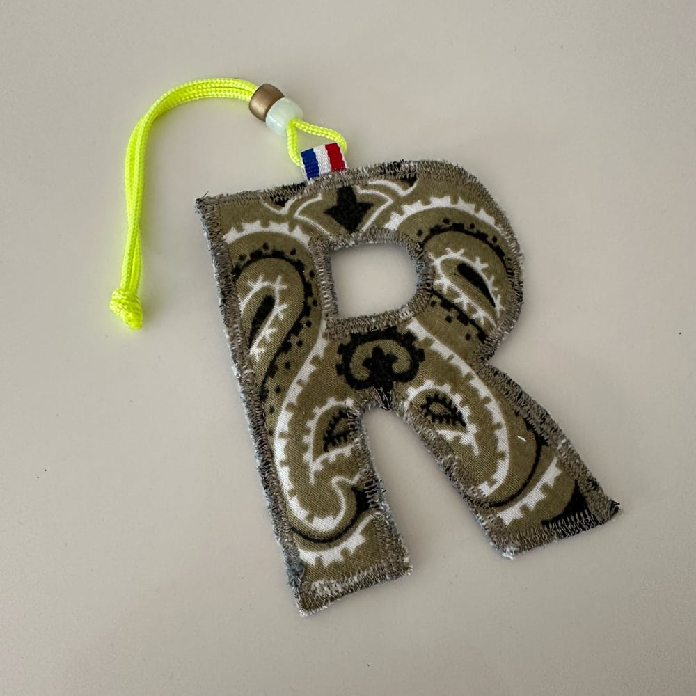 Image of Bandana letter tag