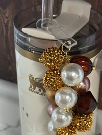 Image 3 of Starlight Shimmer Champagne, Gold and Cream Tumbler Straw Bauble