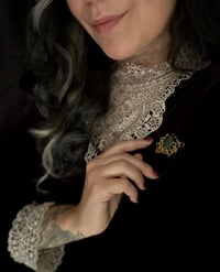 Image 1 of Incroyable broche victorienne avec un véritable scarabée naturalisé, Art Nouveau. Très rare!!