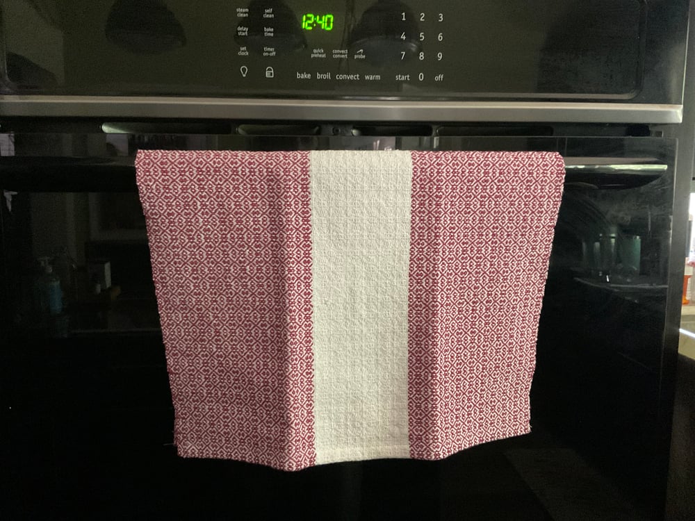 Image of Latvian Flag Inspired Kitchen Towels (Pair) 