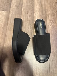 NWT black slides 