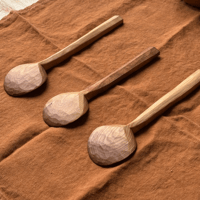 Image 2 of Set of Three Lime Serving Spoons