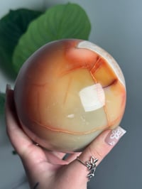 Image 6 of XL GREEN CARNELIAN SPHERE -MADAGASCAR- A