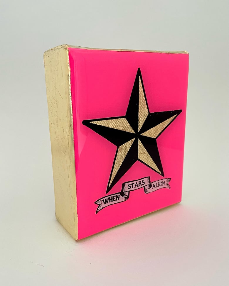 Image of When Stars Align Hot Pink/Gold leaf 