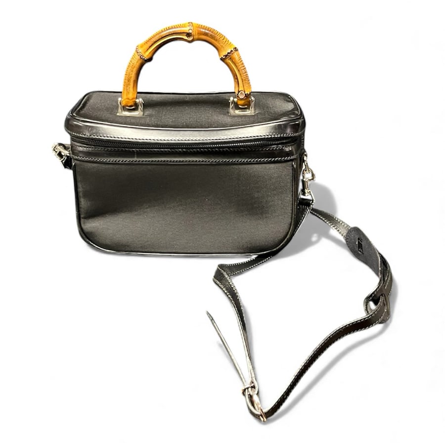 Image of Gucci 90s Bamboo Travel Vanity Bag