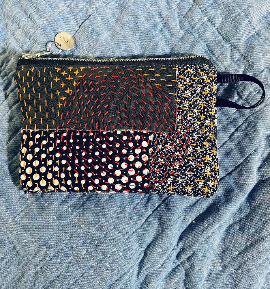 Image of Sashiko Zip Pouch 5