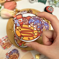 Image 2 of Hoyomaid Omurice Wooden Keychains