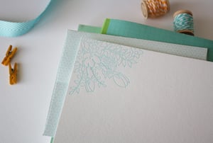 Image of Flower Cluster Letterpress Notecards : Set of 25