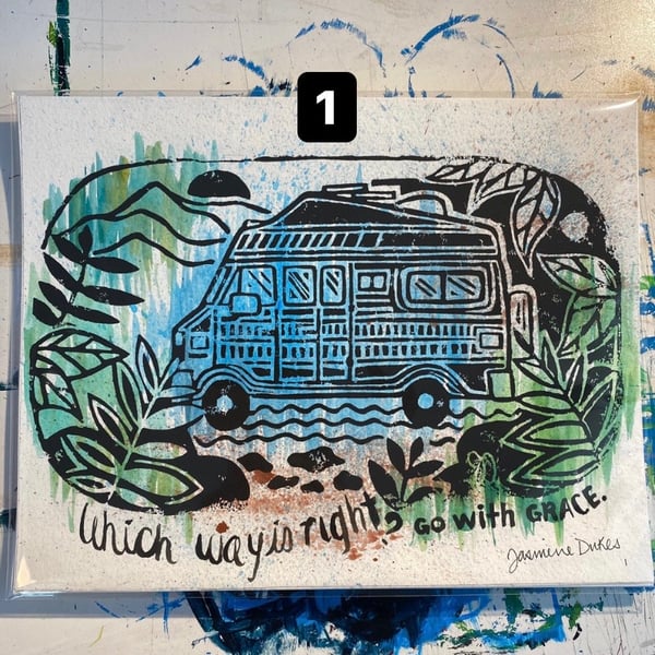 Image of Which way is right? Go with grace. PAINTED PRINT