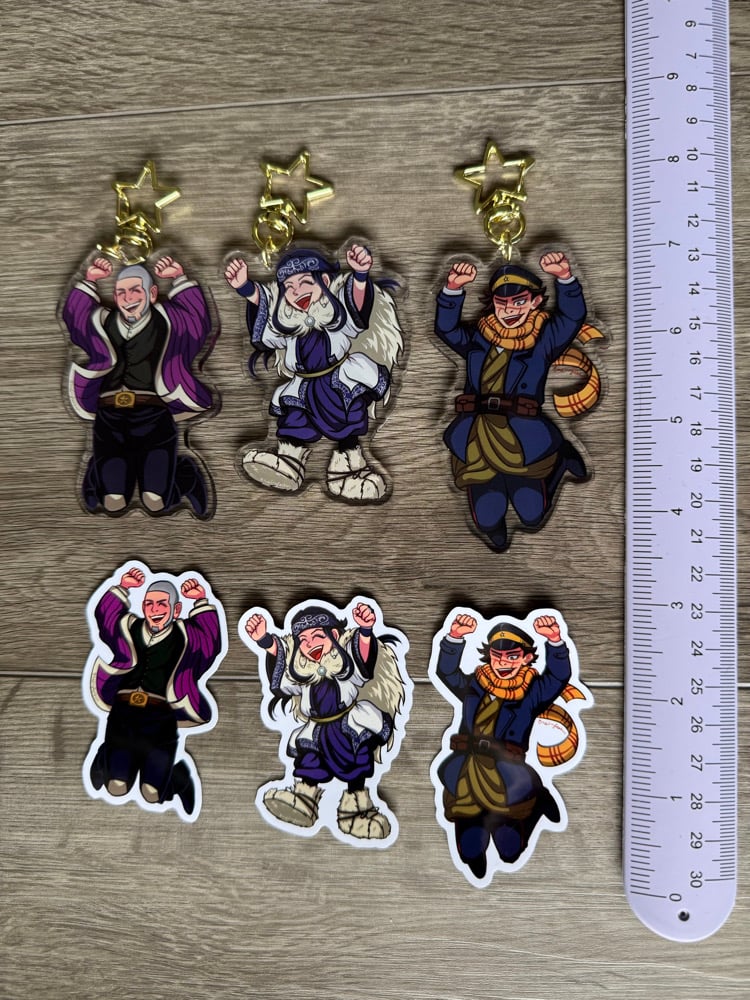 Image of Golden Trio Charm / Sticker Set