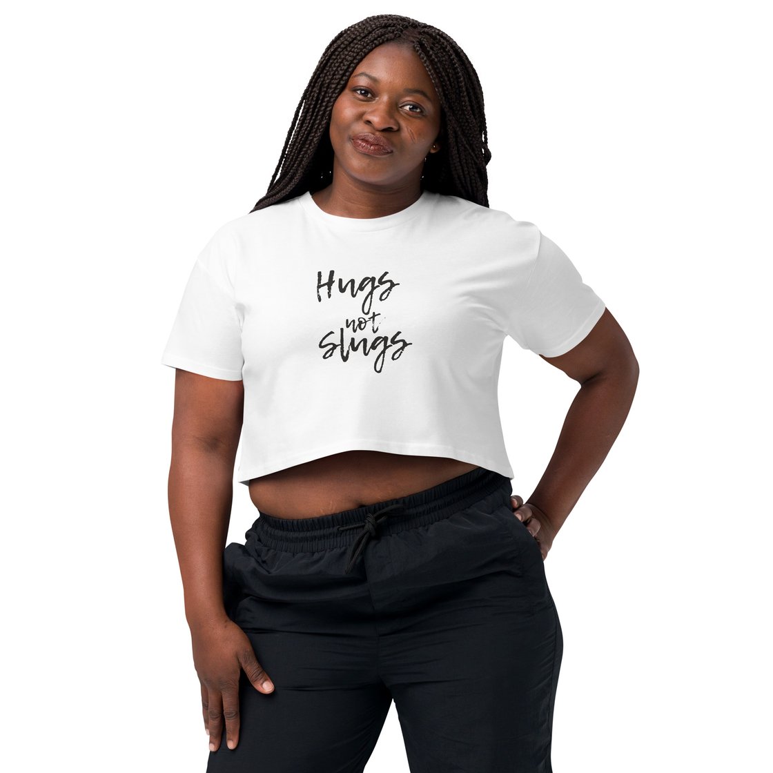 Image of Hugs Not Slugs Crop Top 