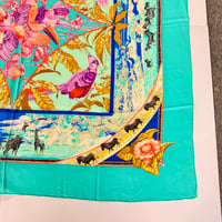 Image 11 of Hermès Cashmere Shawl  "Tropiques" by Laurence Bourthoumieux 140cm