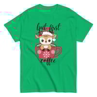 Image 2 of Reindeer But First Coffee tee
