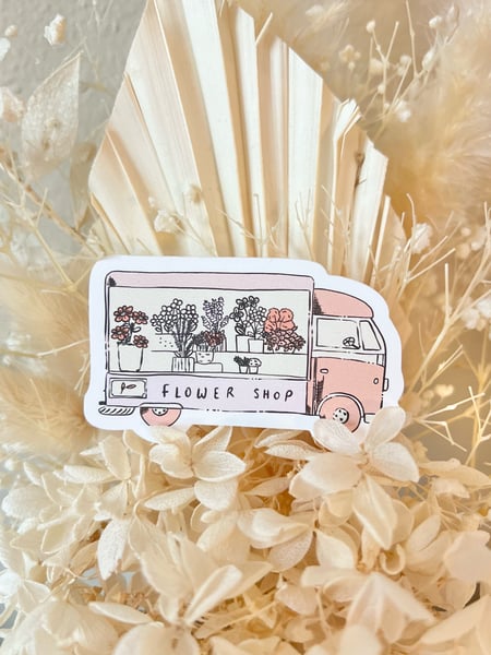 Image of Flower Truck Vinyl Sticker